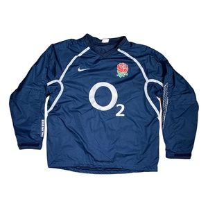 Vintage Y2K Nike England Rugby O2 Warmup Windbreaker Pullover Jacket Mens Medium
